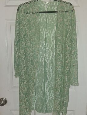 Paradox Mint Green Lace Camisole Cover-Up